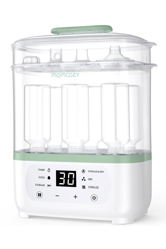 Momcozy Электрический паровой стерилизатор детских бутылочек 8 в 1 BS02, белый 