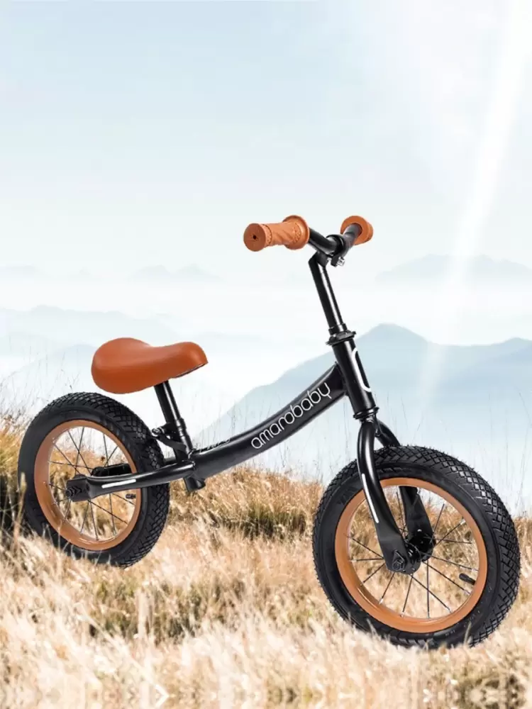(С) Беговел двухколесный AMAROBABY ROAD RACER, черный