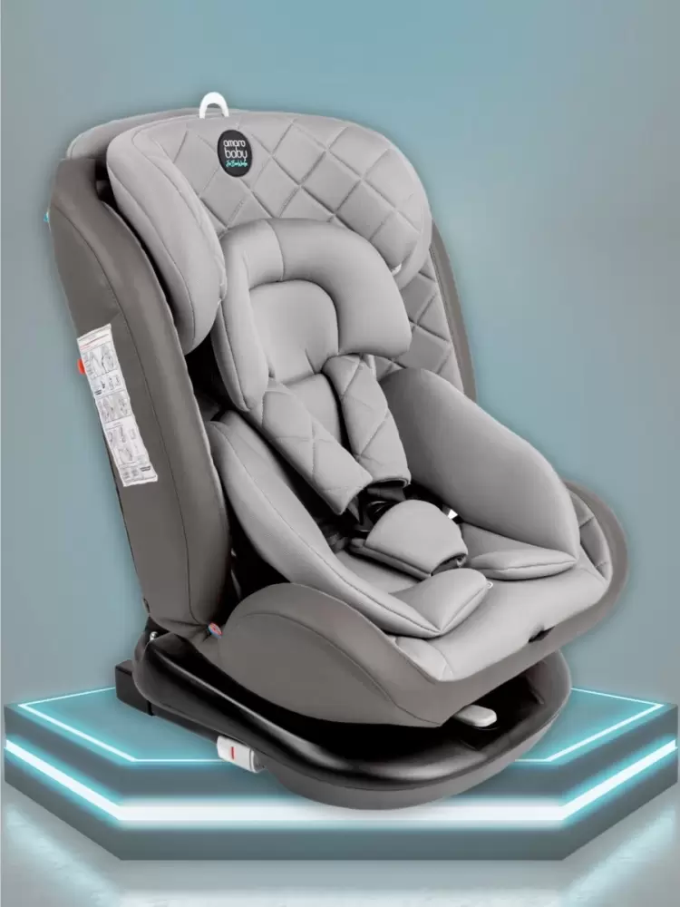 Автокресло детское AMAROBABY Brilliant ISOFIX класс D, группа 0+/1/2/3, (серый)