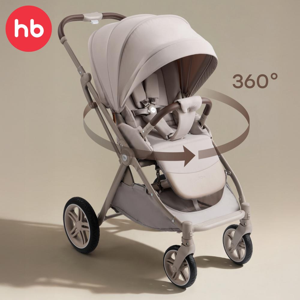 Happy Baby Коляска прогулочная LUNA 360, grey nova