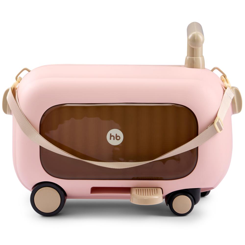 Happy Baby Чемодан-каталка TRAVY «ТРЕВИ», розовый / pink