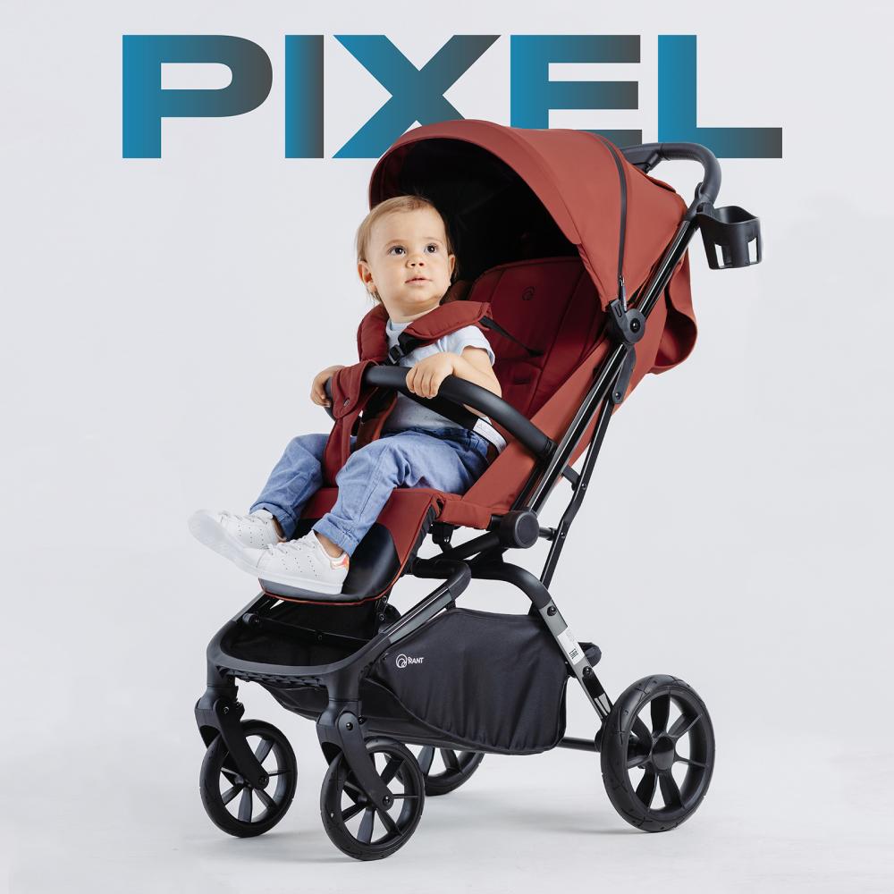 Коляска детская RANT "PIXEL" RA401 Maroon Brown