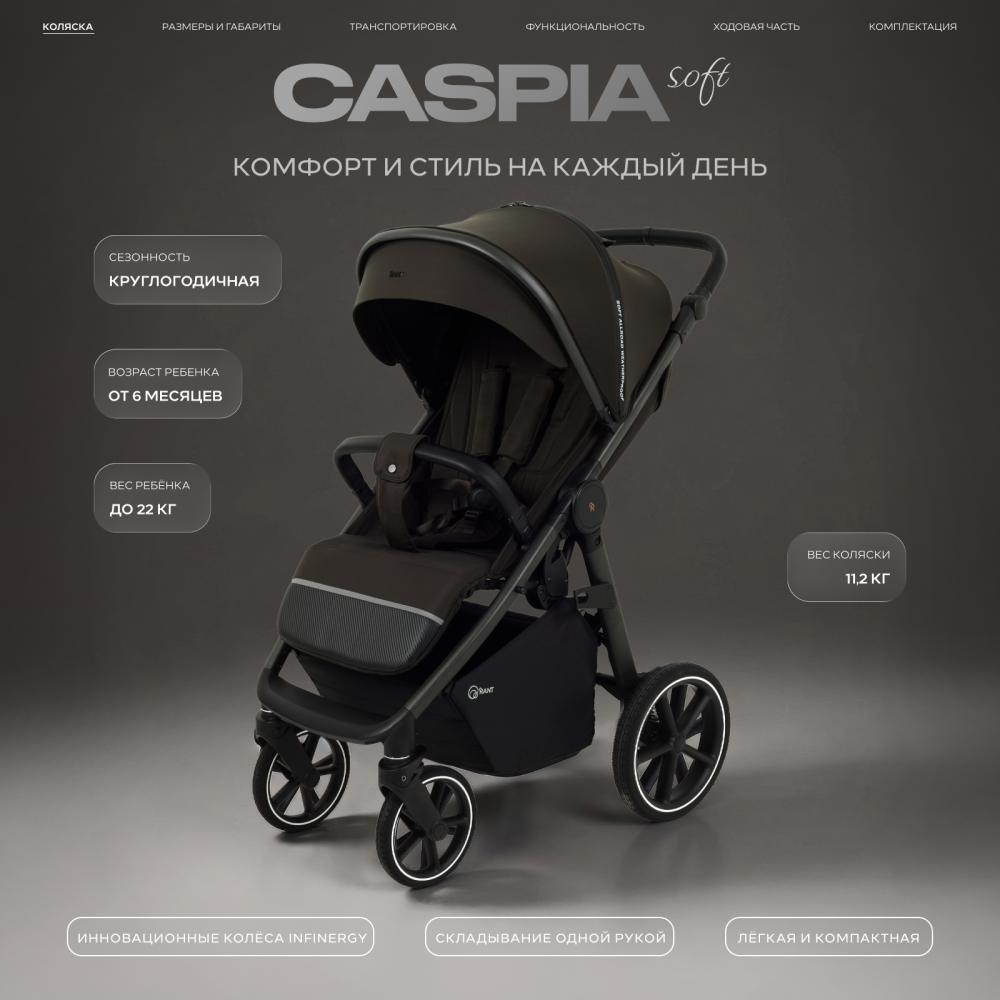 Коляска детская RANT "CASPIA soft" RA100 Shine Brown (2026)