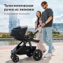 Happy Baby Коляска 2 в 1 MOMMER PRO, black nova