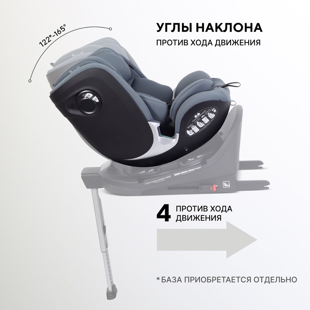 Автокресло RANT AY969 "ASTER MAX" Graphite (40-125см) (без базы)