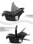 Автокресло детское AMAROBABY Baby comfort, группа 0+, (серый)