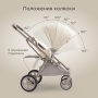 Happy Baby Коляска прогулочная LUNA 360, beige (flowers) nova