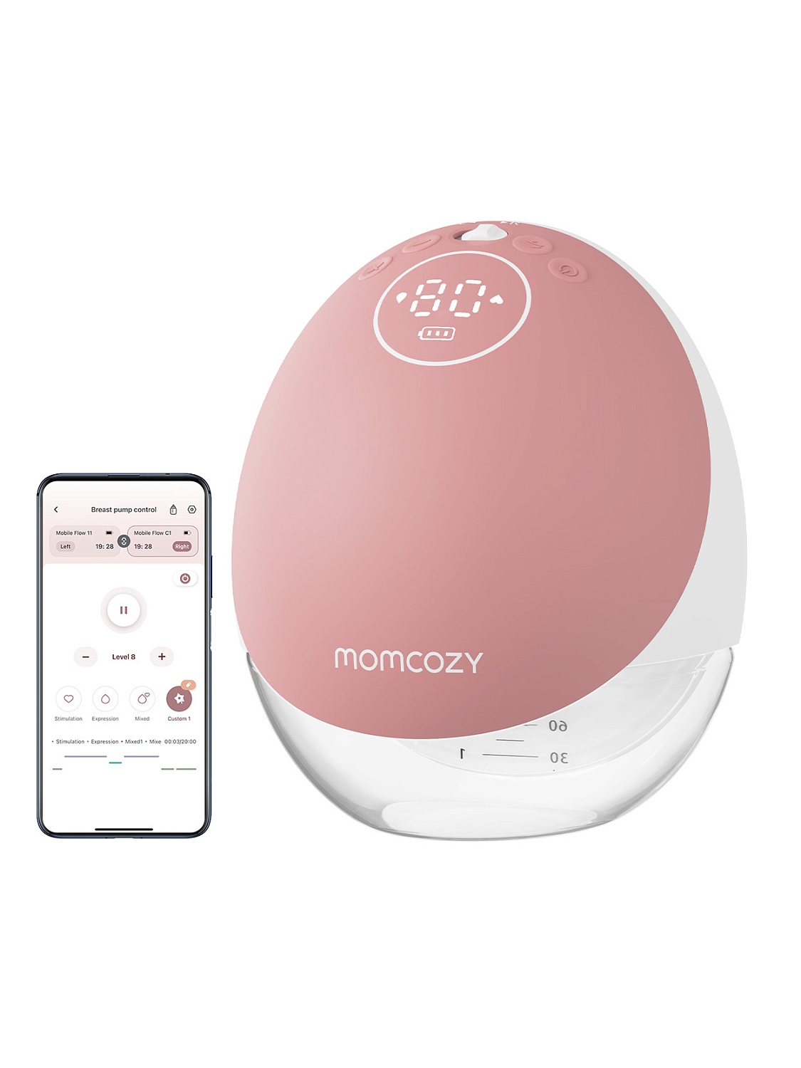 Momcozy Беспроводной портативный электрический молокоотсос BP223 (Mobile Flow, M9), 2 шт 