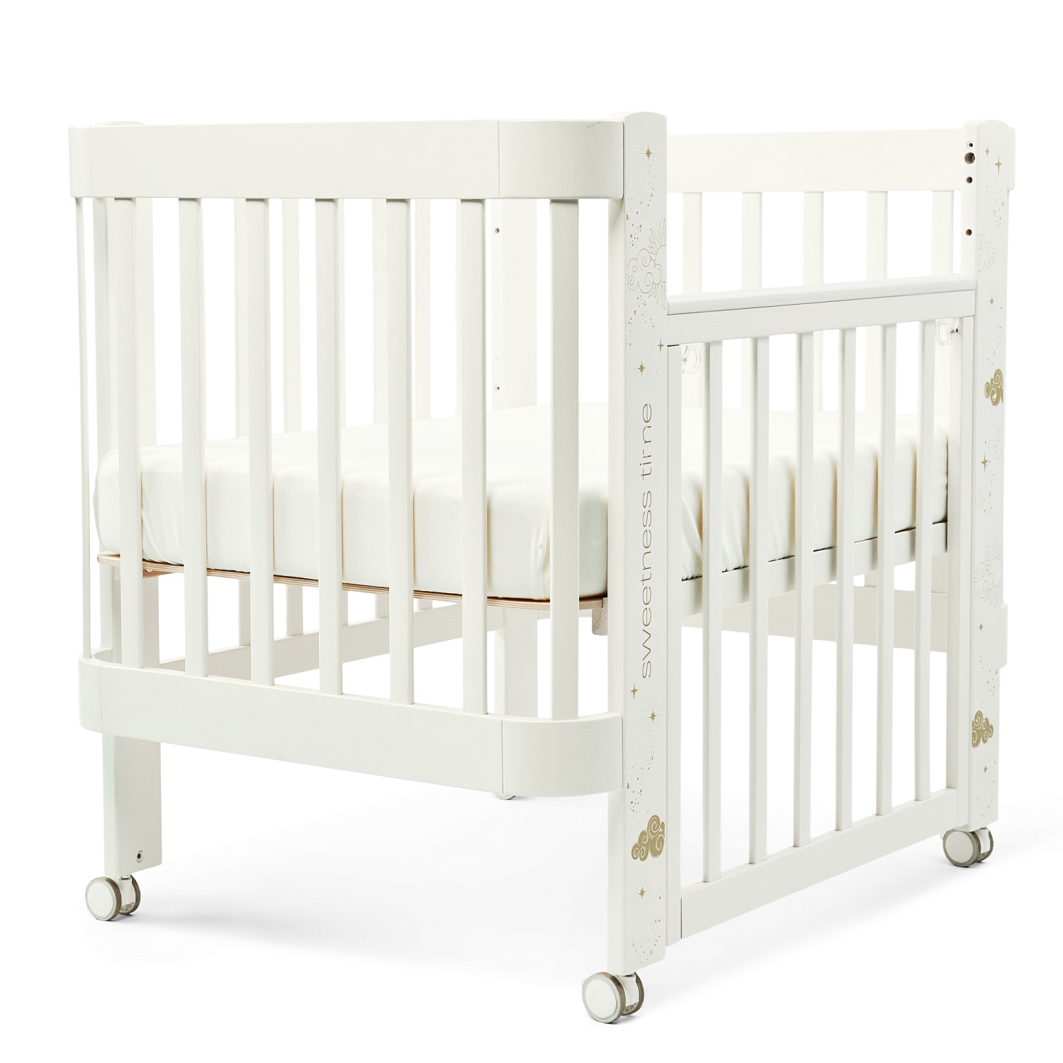 Happy Baby Набор простыней на резинке 100x70 см, 2 шт., молочный / milk