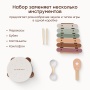 Happy Baby Игровой набор музыкальных инструментов HAPPY RHYTHM SET «ХЭПИ РИТМ СЕТ», beige