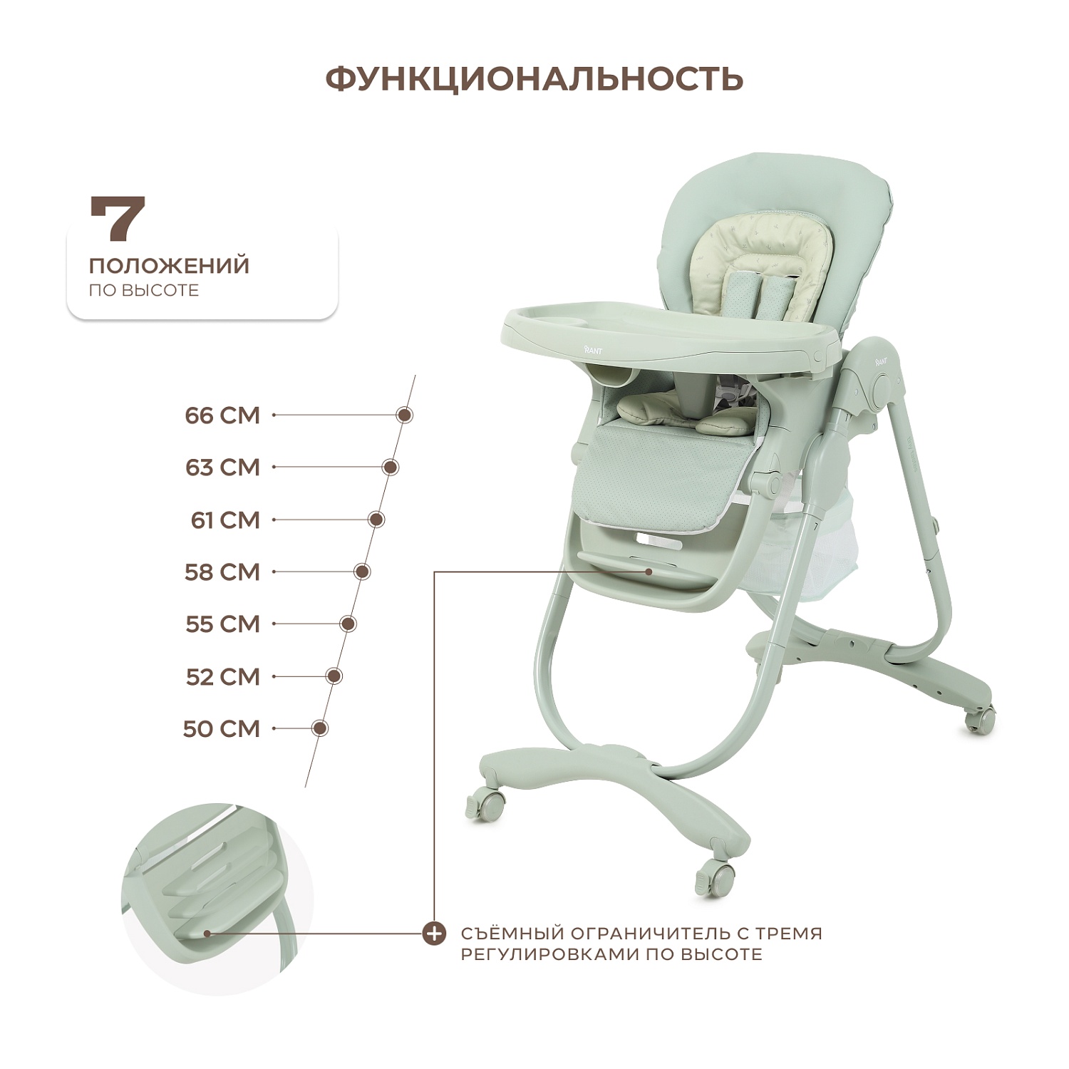 Стульчик для кормления "CAFE" RH300 Green