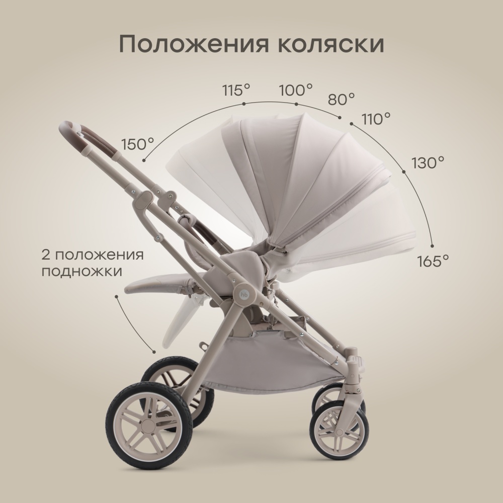 Happy Baby Коляска прогулочная LUNA 360, grey nova