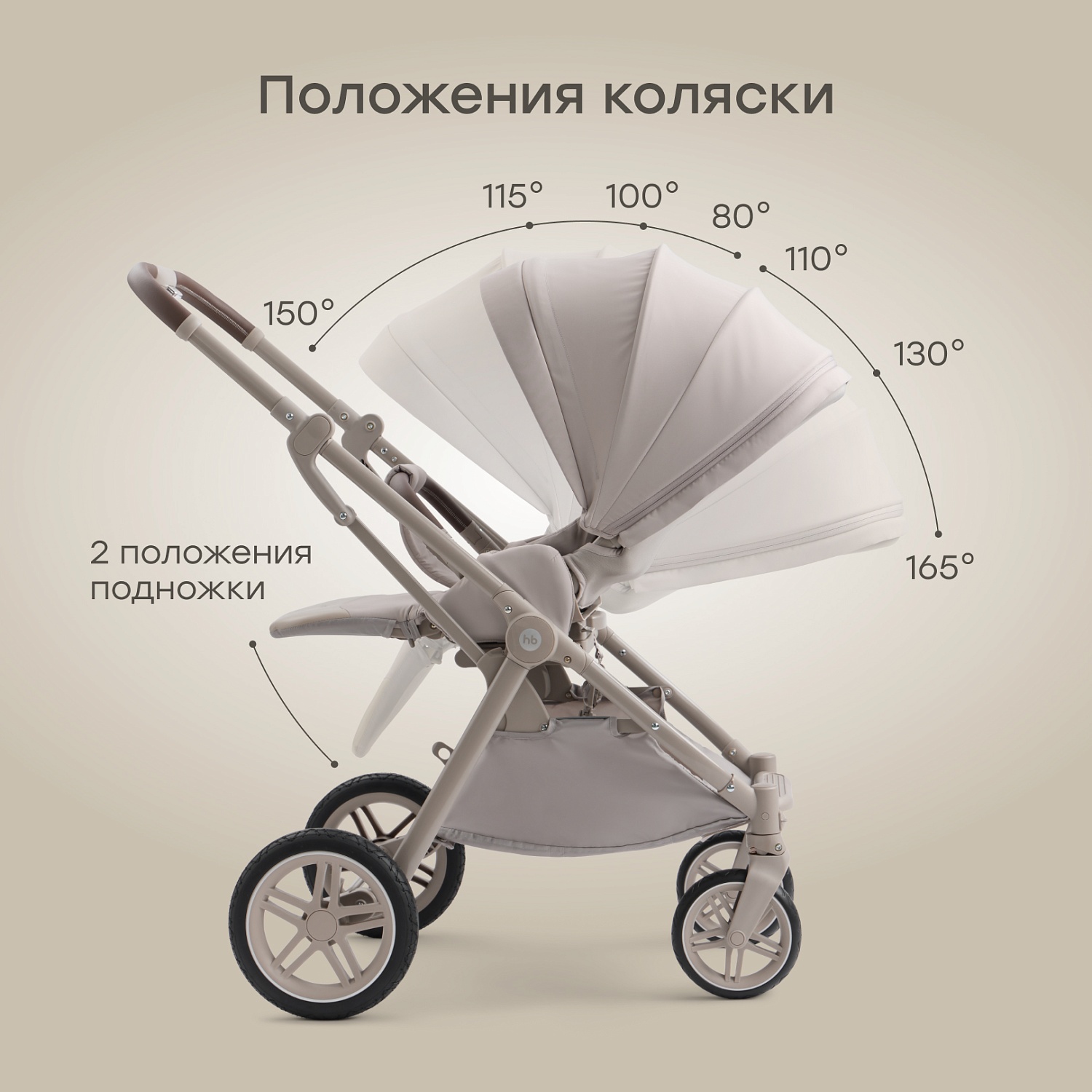 Happy Baby Коляска прогулочная LUNA 360, grey nova