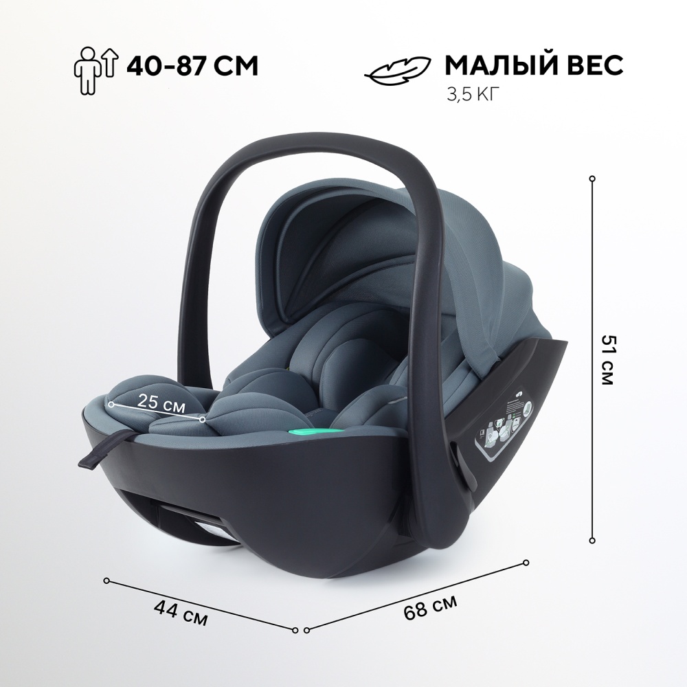 Автокресло RANT AY370 "MIRO" Graphite (40-87см)