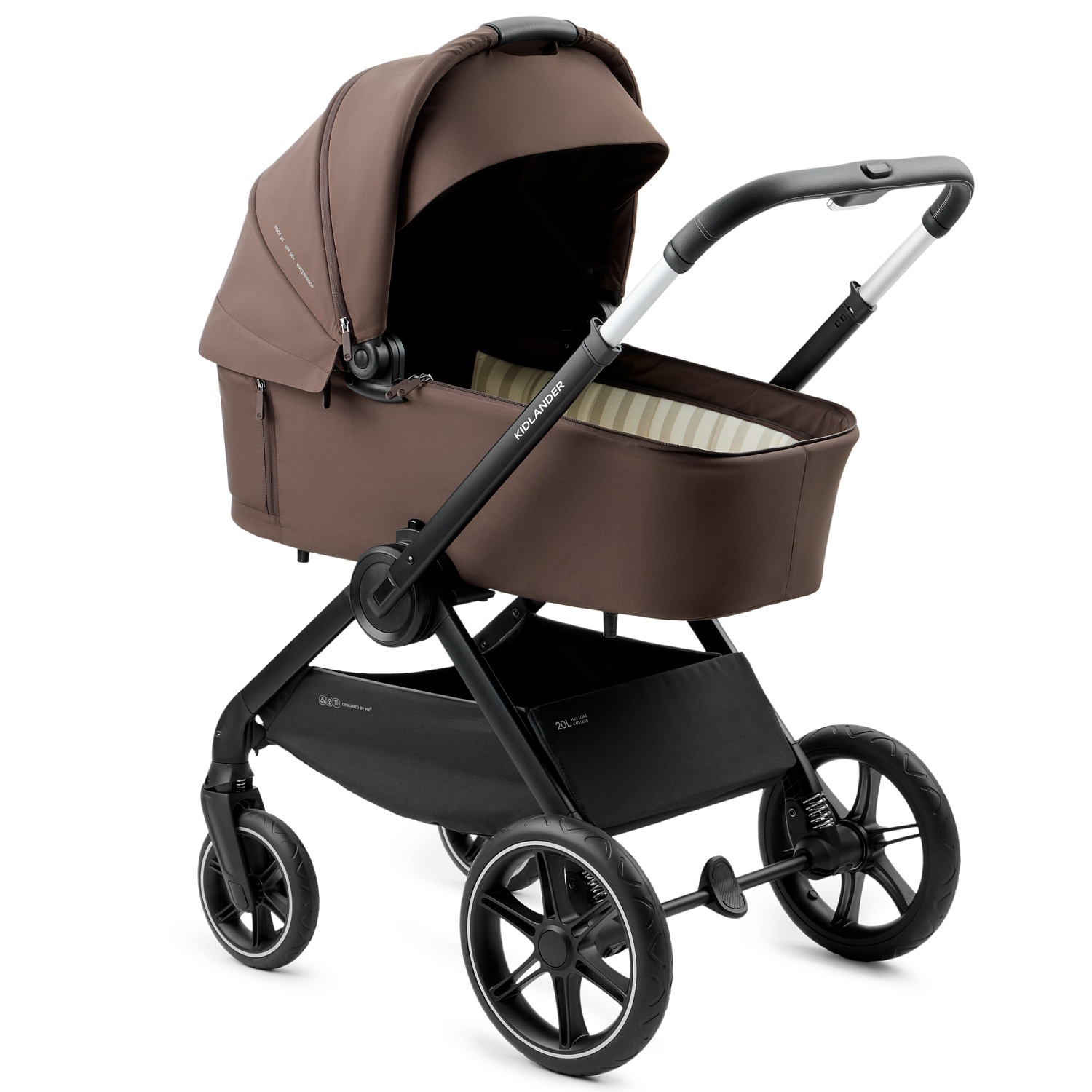 Happy Baby Коляска 2 в 1 KIDLANDER, dark brown