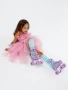 Ролики Amarobaby Disco раздвижные со светящимися колесами, фиолетовый, размер 34-37
