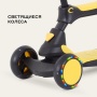 Самокат трехколесный RB100 "Rider" Plus со светящимися колесами (Black-Yellow)