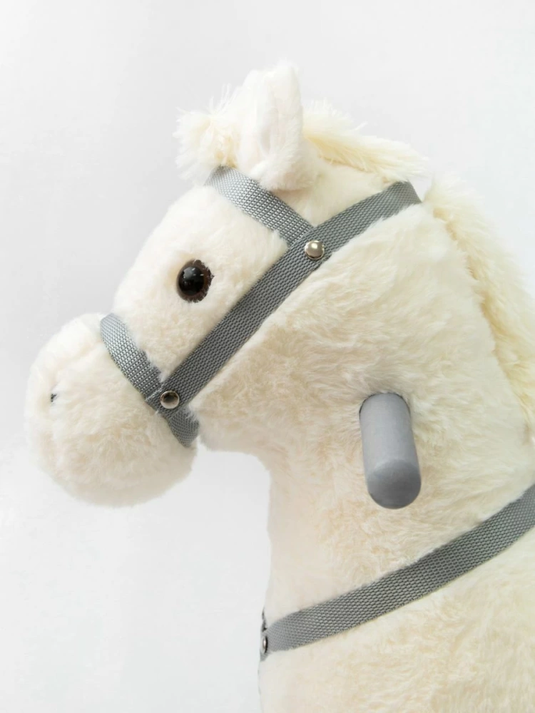 (С) Лошадка каталка-качалка AMAROBABY (Prime), с колесами, белый, 63x35x60 см