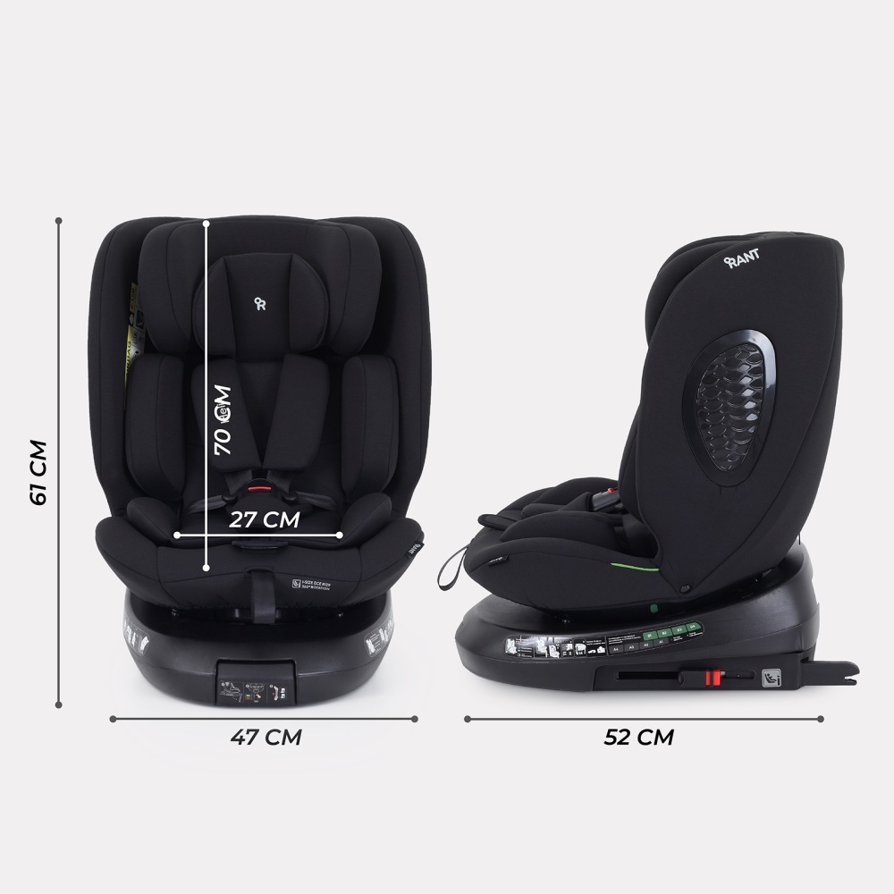 Автокресло RANT AY819 "HELIX" isofix Black (40-150см)