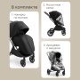 Happy Baby Коляска прогулочная LUNA 360, black nova
