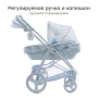 Happy Baby Игрушечная коляска, ASHLEY «ЭШЛИ», светло-синий (цветы)