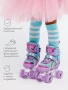 Ролики Amarobaby Disco раздвижные со светящимися колесами, фиолетовый, размер 34-37