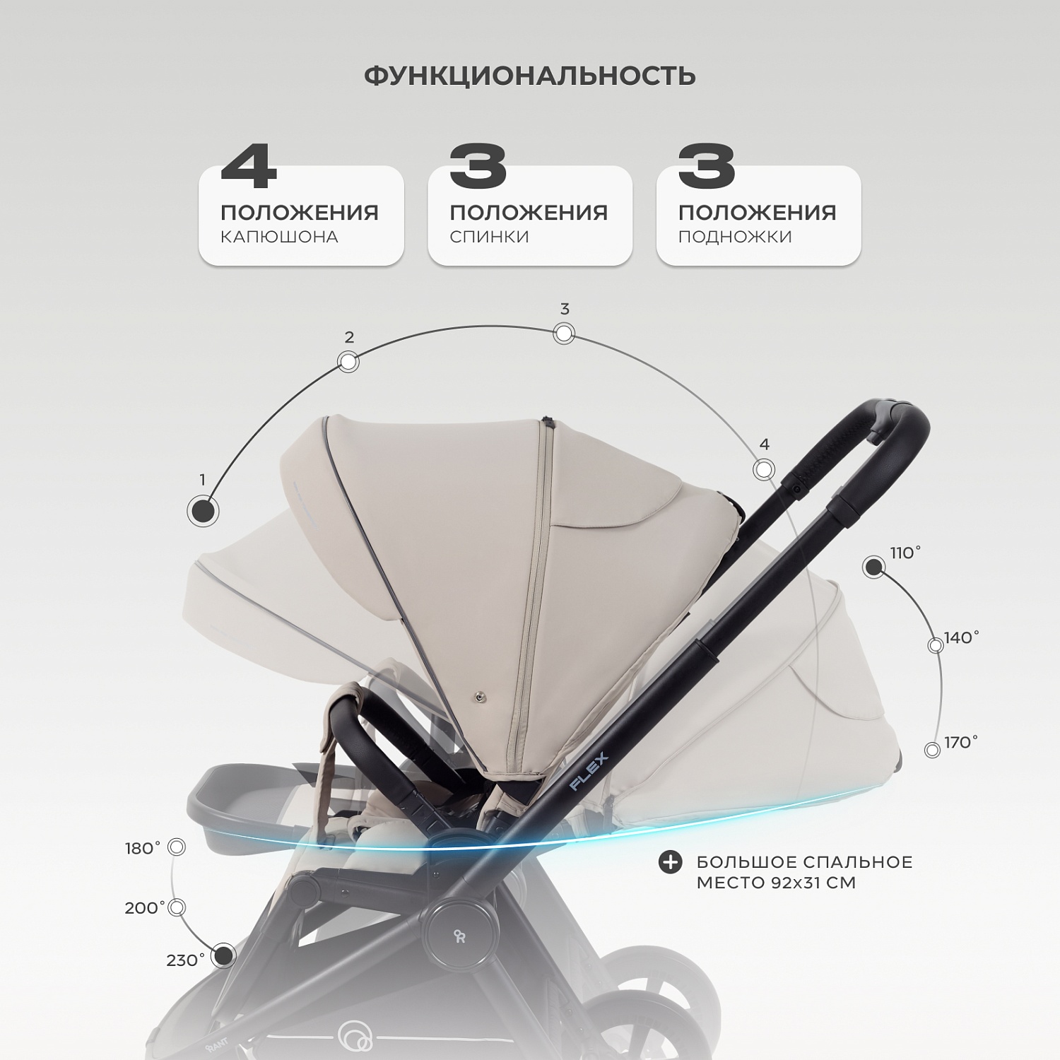 Коляска детская RANT "FLEX" RA078 Stone