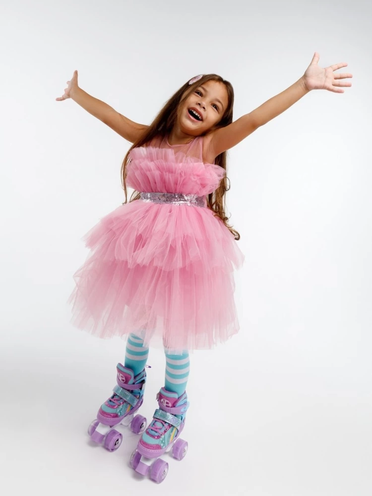 Ролики Amarobaby Disco раздвижные со светящимися колесами, фиолетовый, размер 34-37