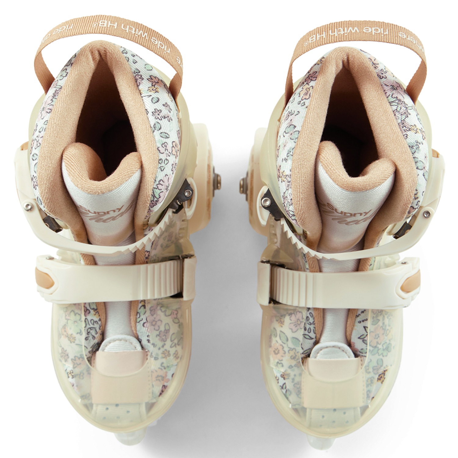 Happy Baby Раздвижные роликовые коньки детские SUNNY WHEELS, beige, S (26-29)