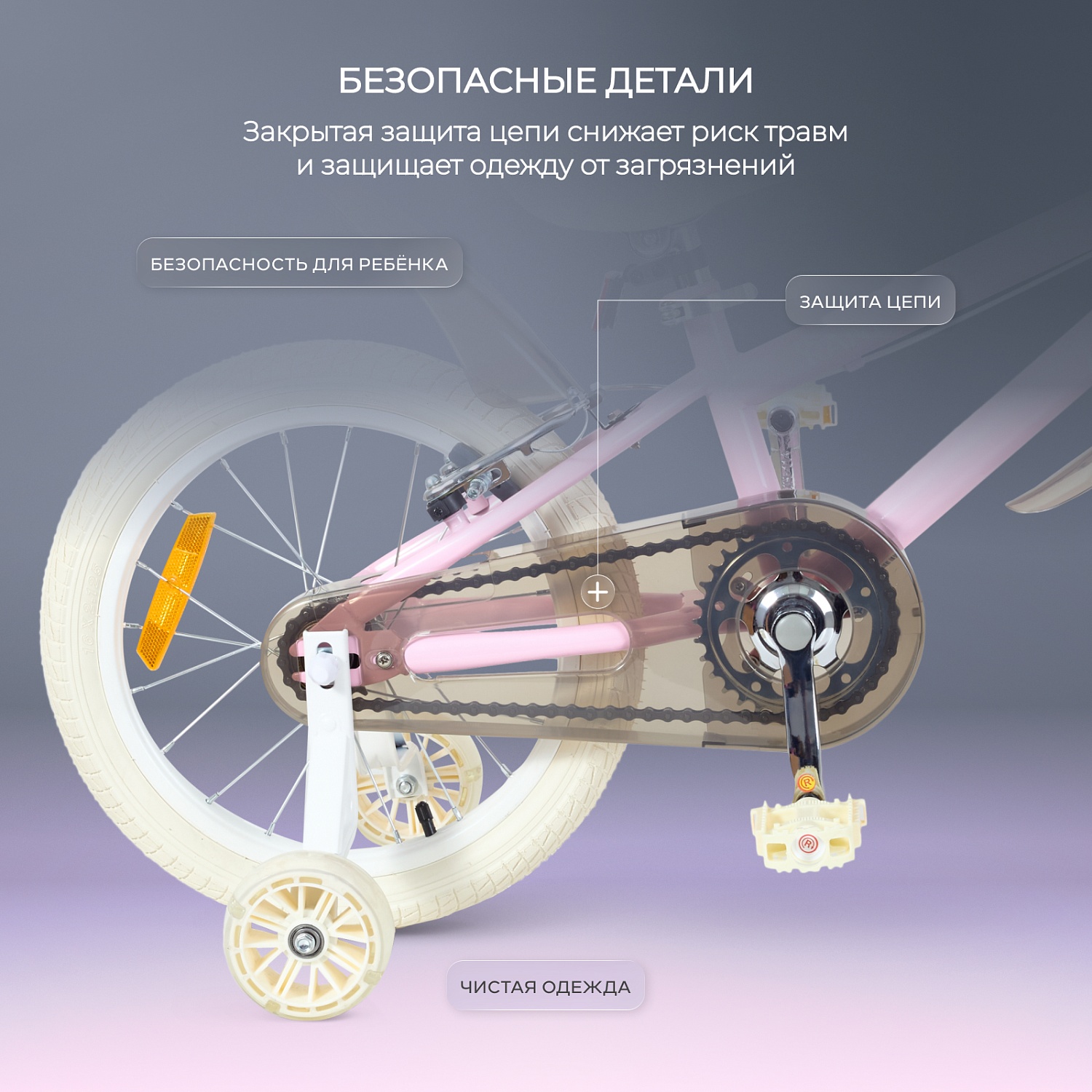 Велосипед 2-х колесный детский RANT "Vintage" Pink 16"