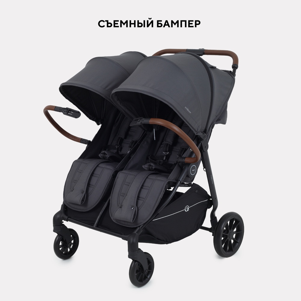 Коляска детская для близнецов RANT "Twinny" RA151 Graphite (2025)