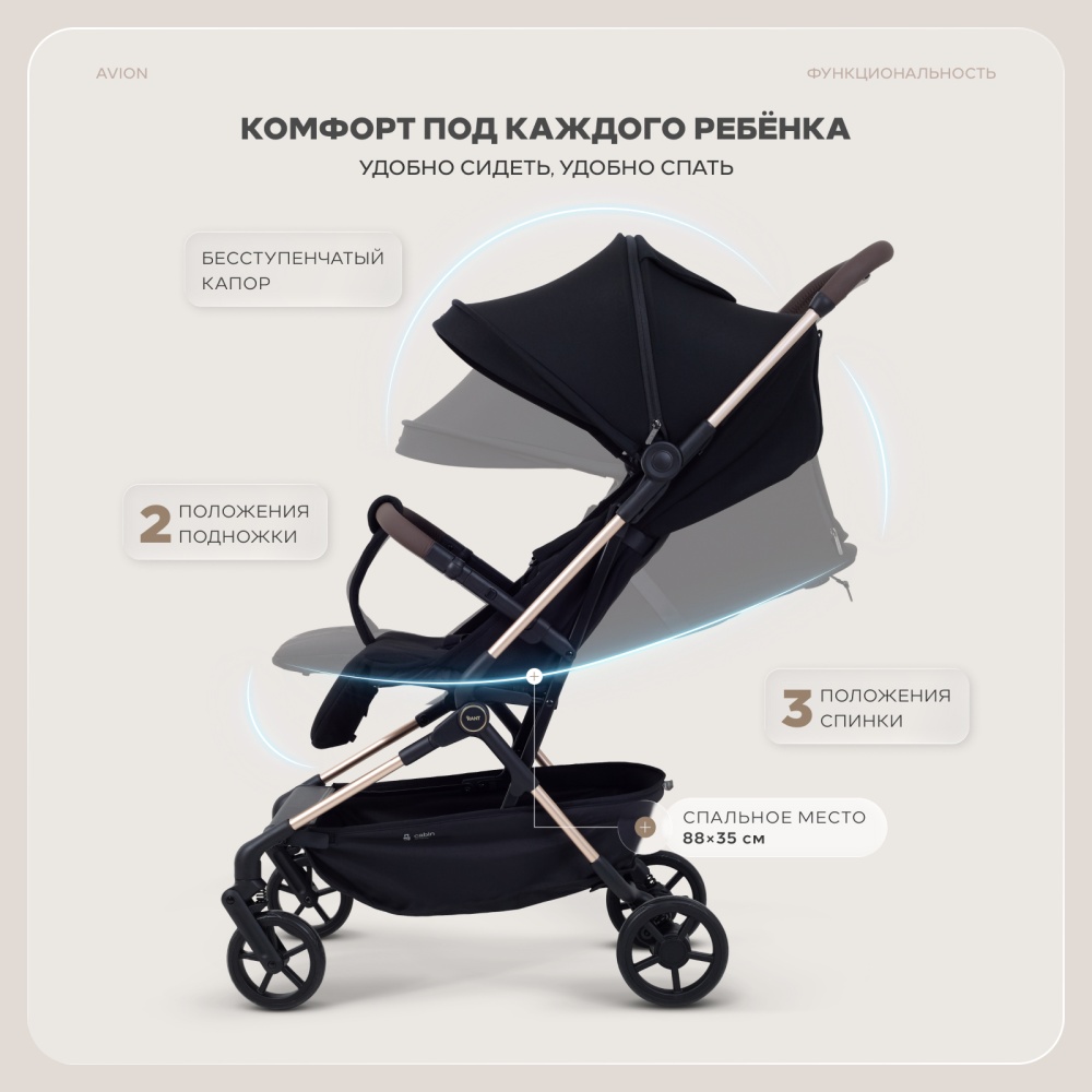 Коляска детская RANT "AVION" RA406 Black