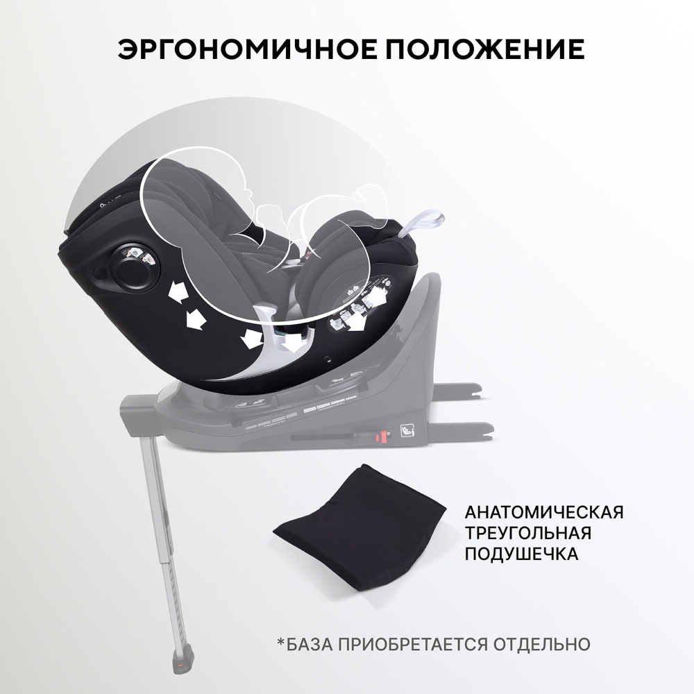 Автокресло RANT AY969 "ASTER MAX" Black (40-125см) (без базы)