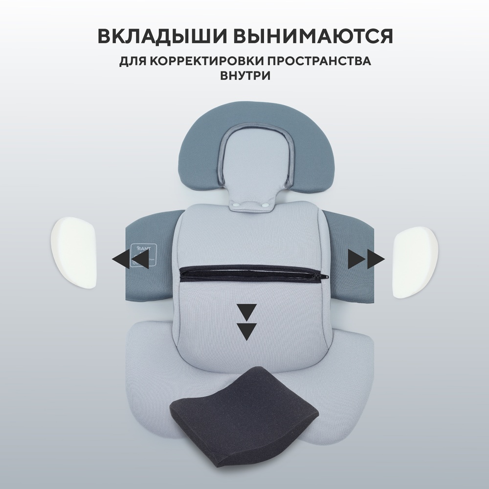 Автокресло RANT AY378 "ASTER zero" Graphite (40-87см)