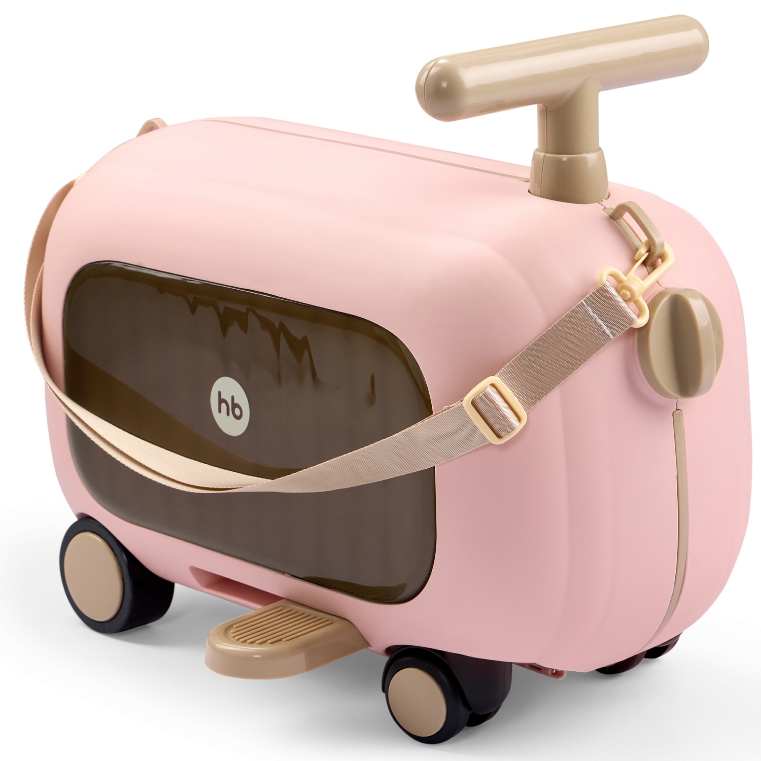 Happy Baby Чемодан-каталка TRAVY «ТРЕВИ», розовый / pink