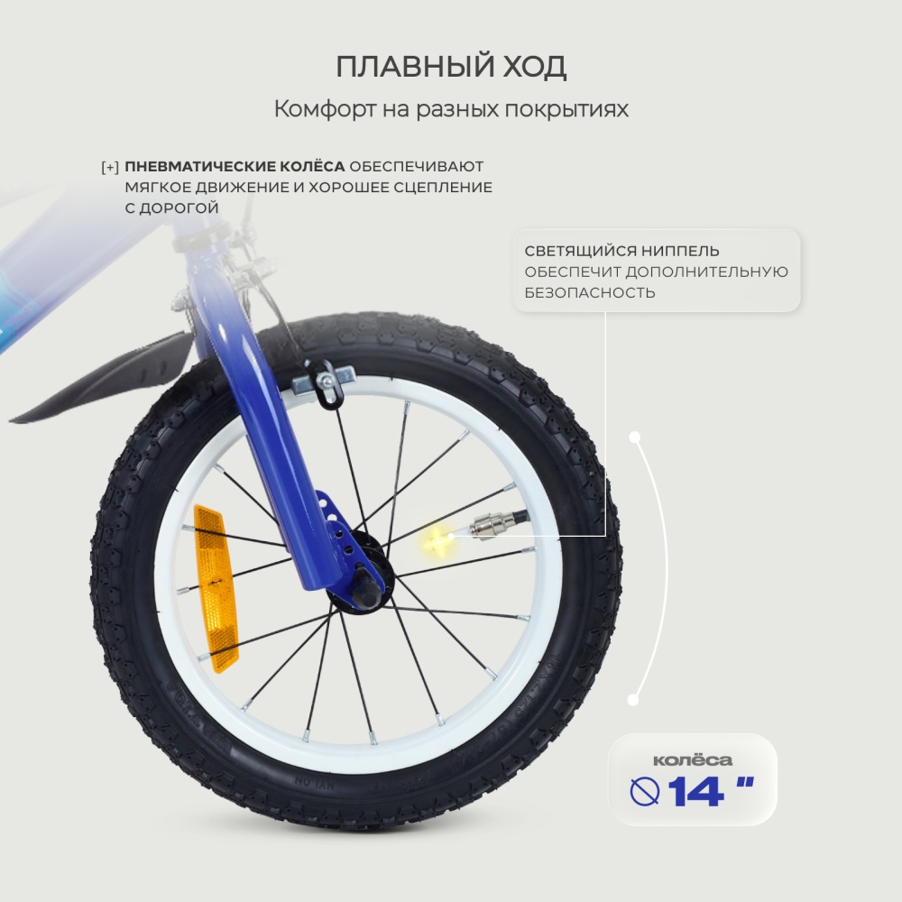 Велосипед 2-х колесный детский RANT "Sonic" Dark blue 14"