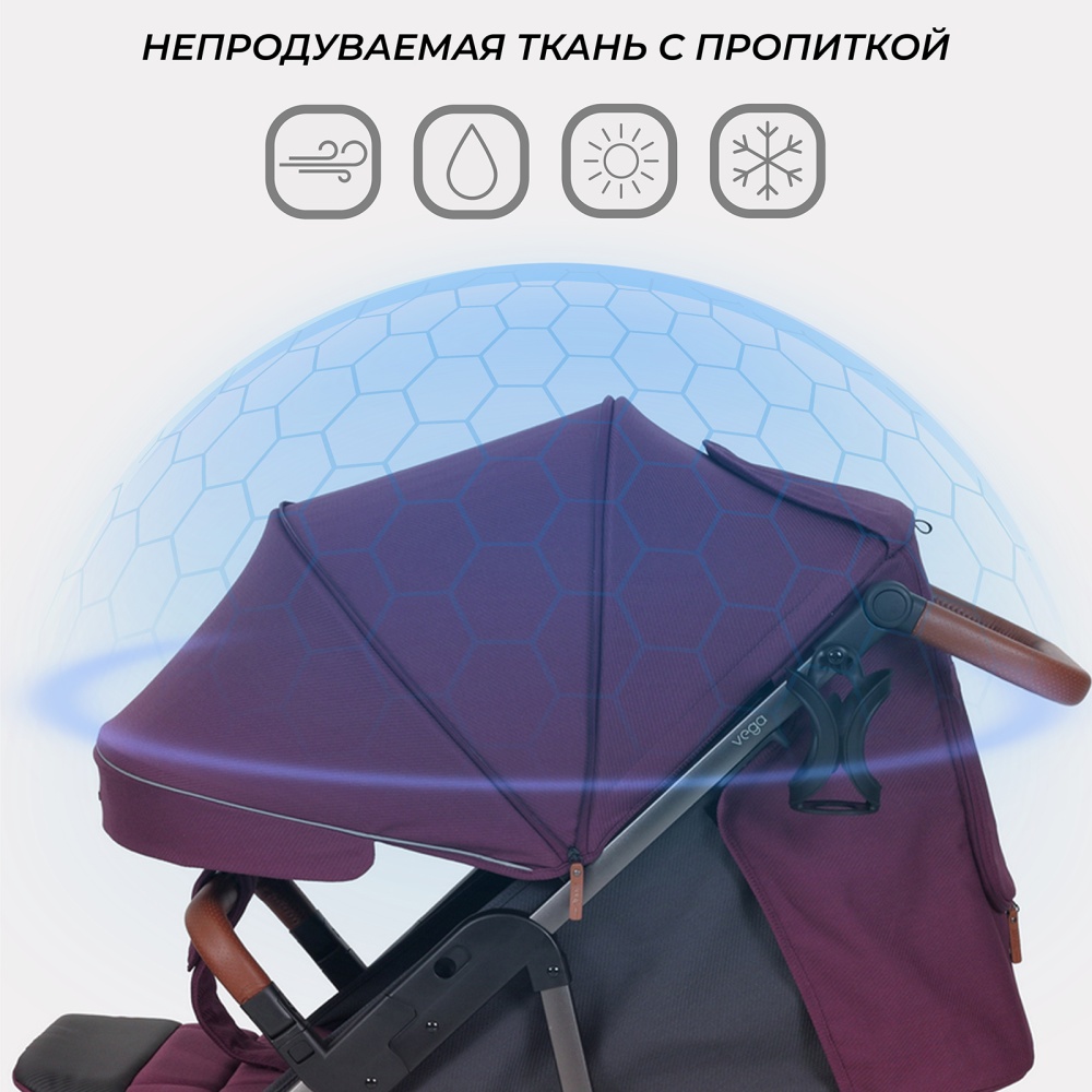 Коляска детская RANT "VEGA" RA057 Purple