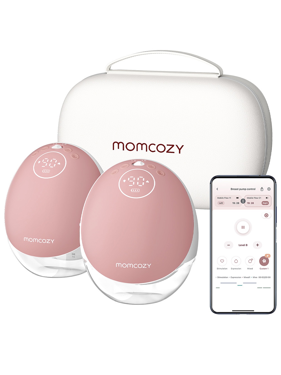 Momcozy Беспроводной портативный электрический молокоотсос BP223 (Mobile Flow, M9), 2 шт 