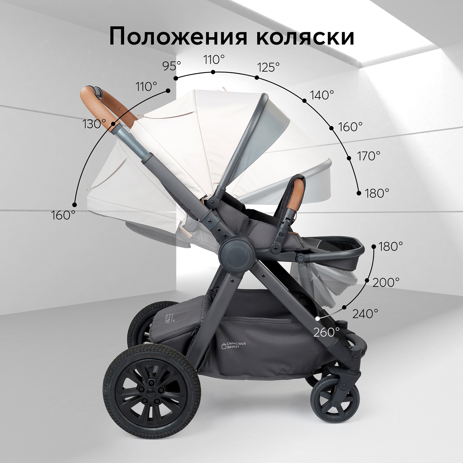 Happy Baby Коляска 2 в 1 MOMMER PRO, beige