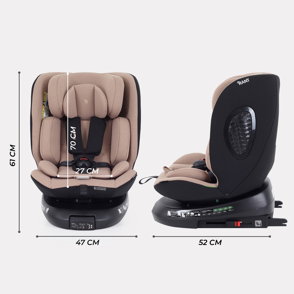 Автокресло RANT AY819 "HELIX" isofix Beige (40-150см)