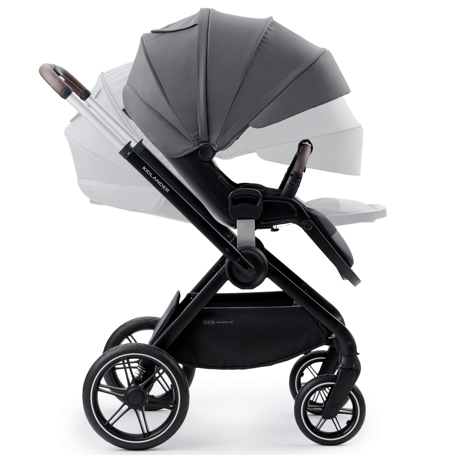 Happy Baby Коляска 2 в 1 KIDLANDER, dark grey
