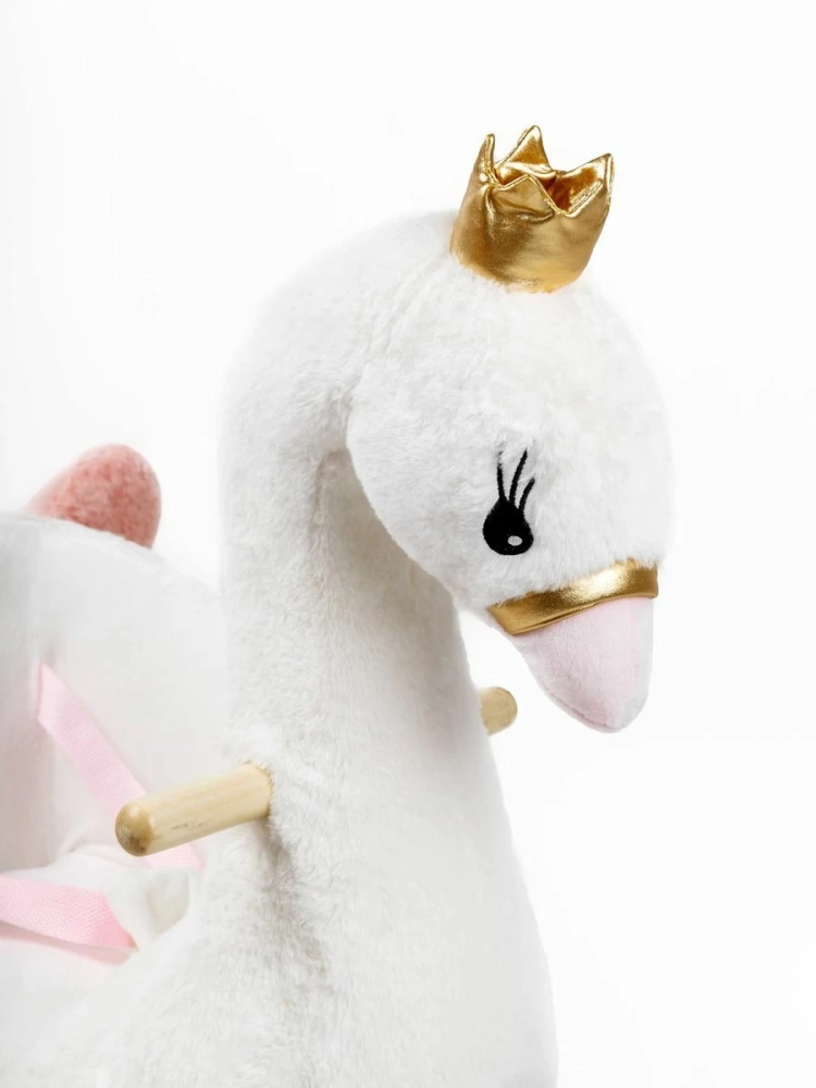 (С) Качалка Лебедь AMAROBABY (Swan), белый, 59х35х66 см.