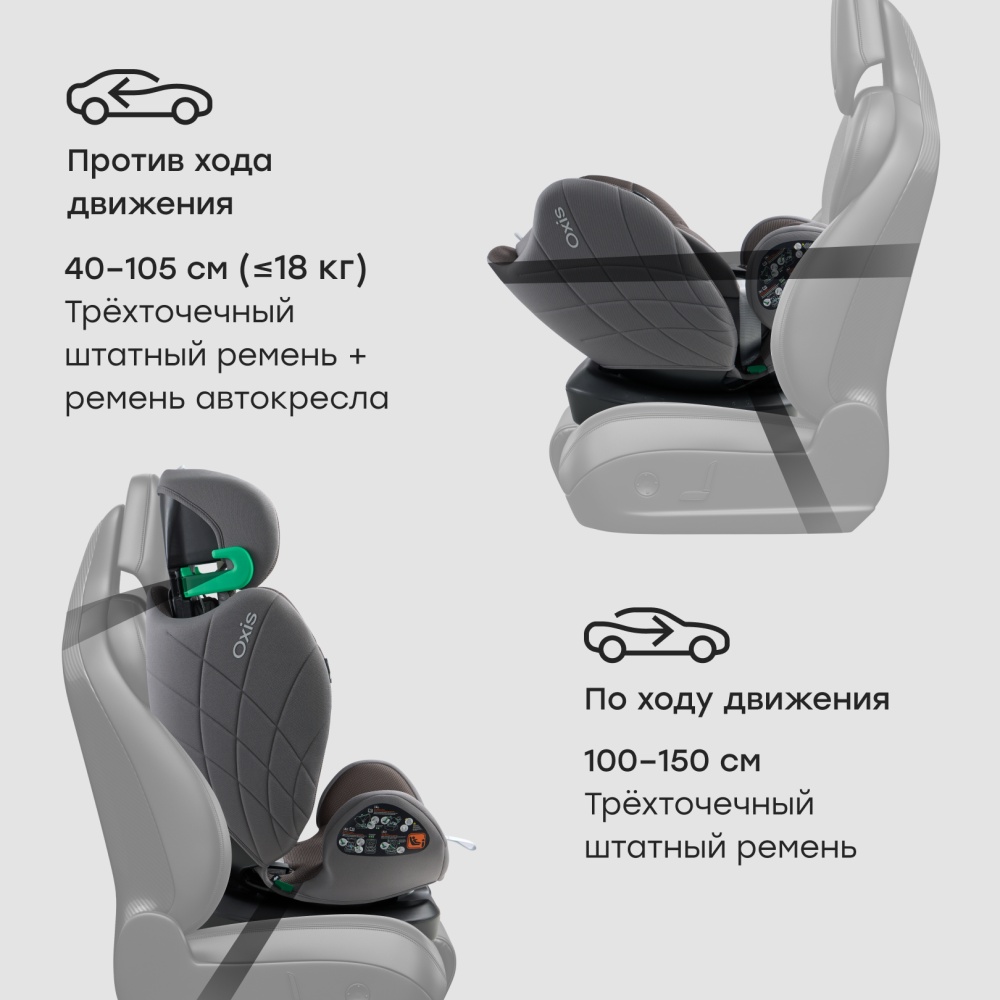Happy Baby Автокресло OXIS, dark grey