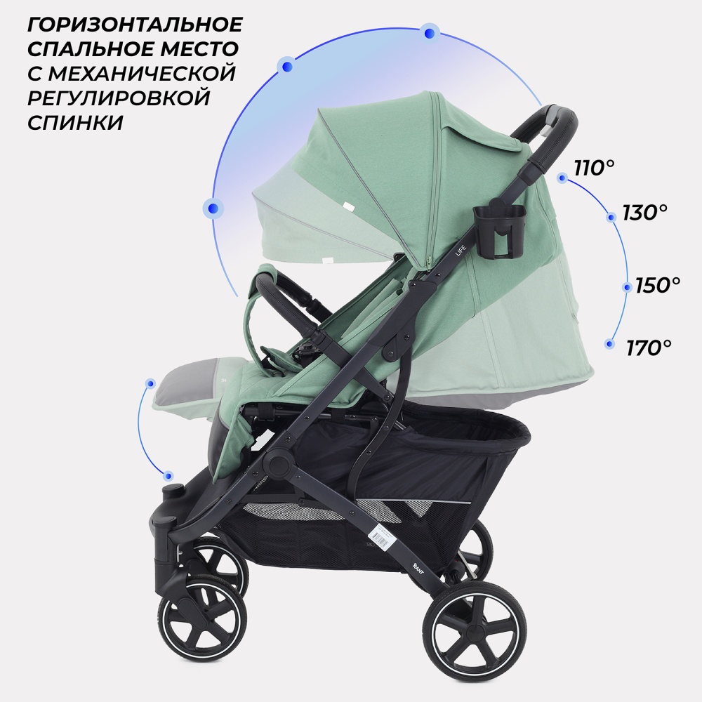 Коляска детская RANT "LIFE" RA104 Green