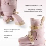 Happy Baby Раздвижные роликовые коньки детские VIBERS «ВАЙБЕРС», pink & flowers, XS (27 - 30)