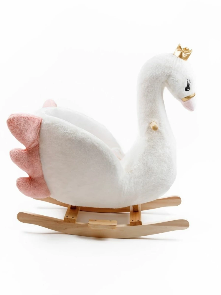 (С) Качалка Лебедь AMAROBABY (Swan), белый, 59х35х66 см.