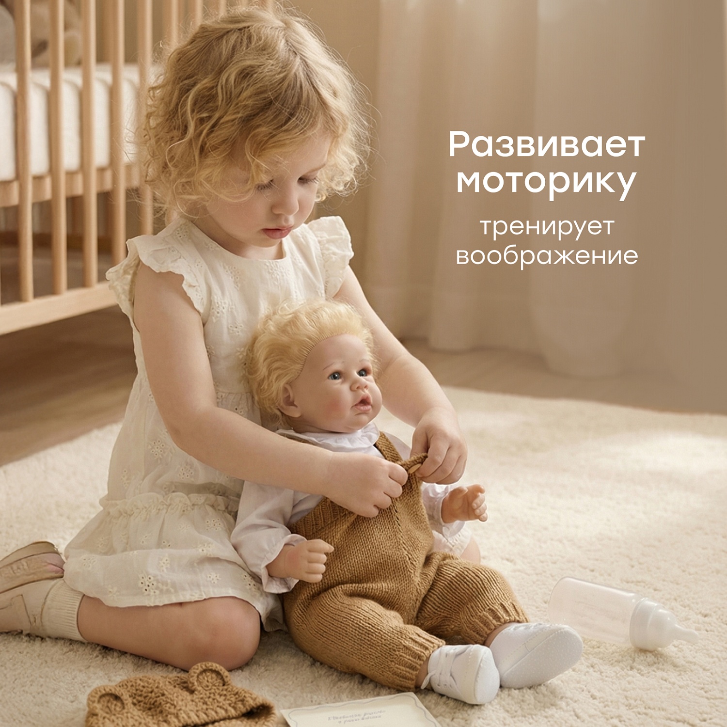 Happy Baby Кукла SASHA «САША», бежевый / beige