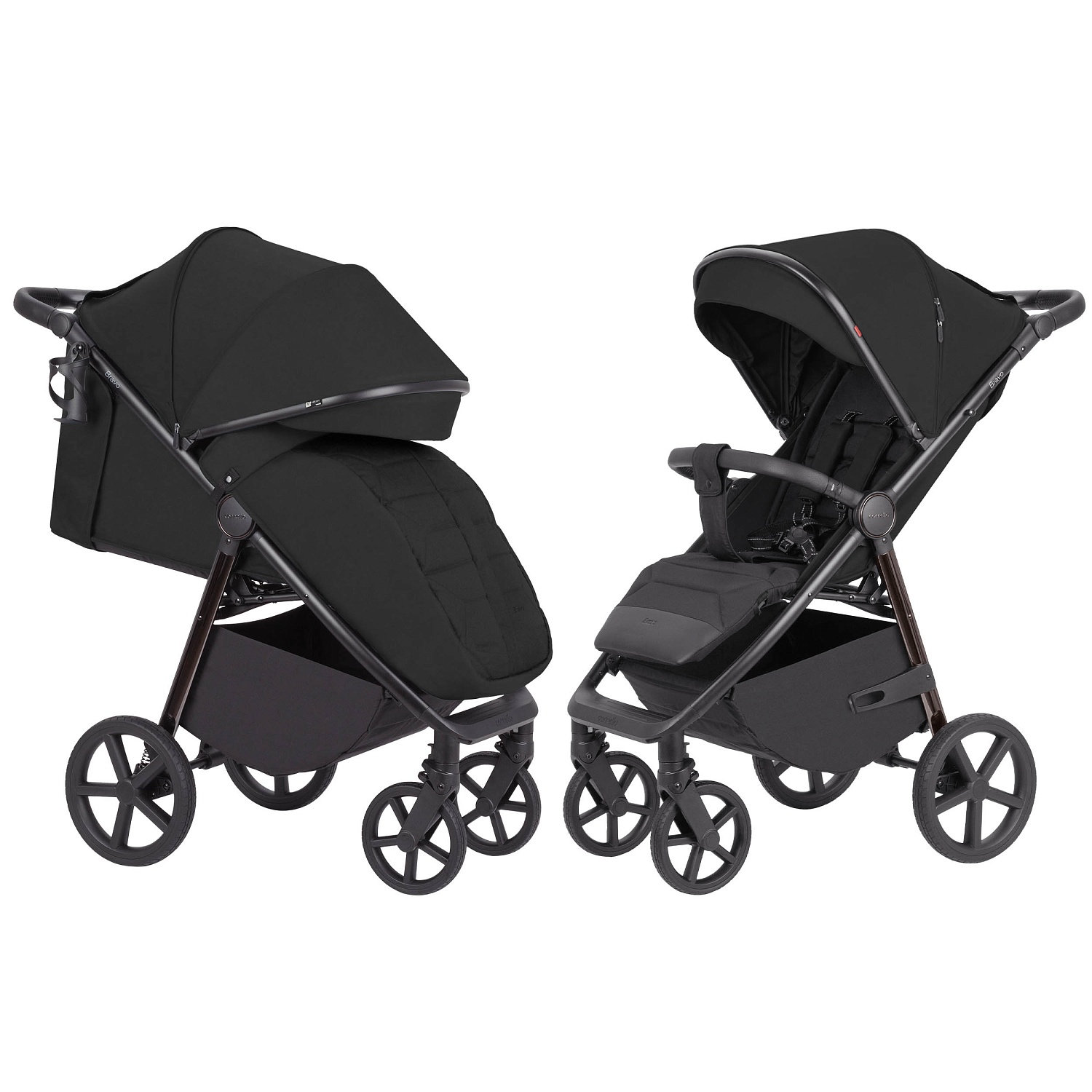 Carrello Детская коляска прогулочная  CARRELLO  Bravо CRL-5515 Pure Black