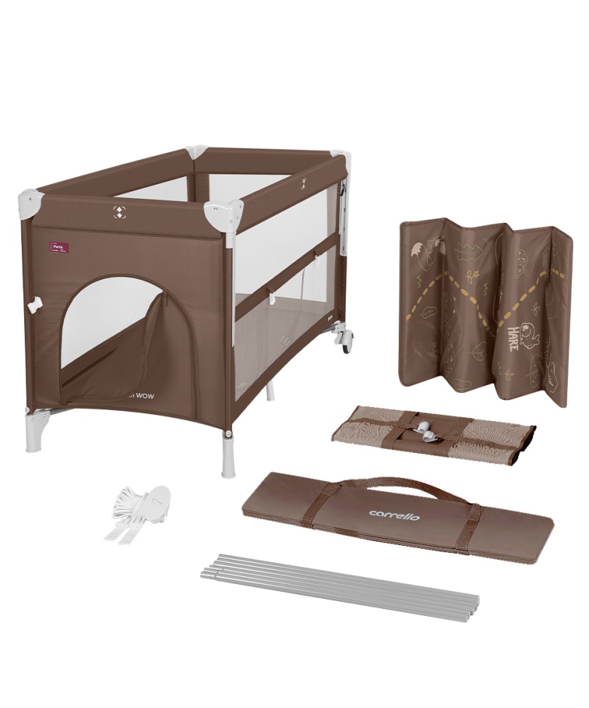Carrello Детская кровать манеж CARRELLO CRL-18103 Porta   Sand Beige  размер спального места 118.5*59