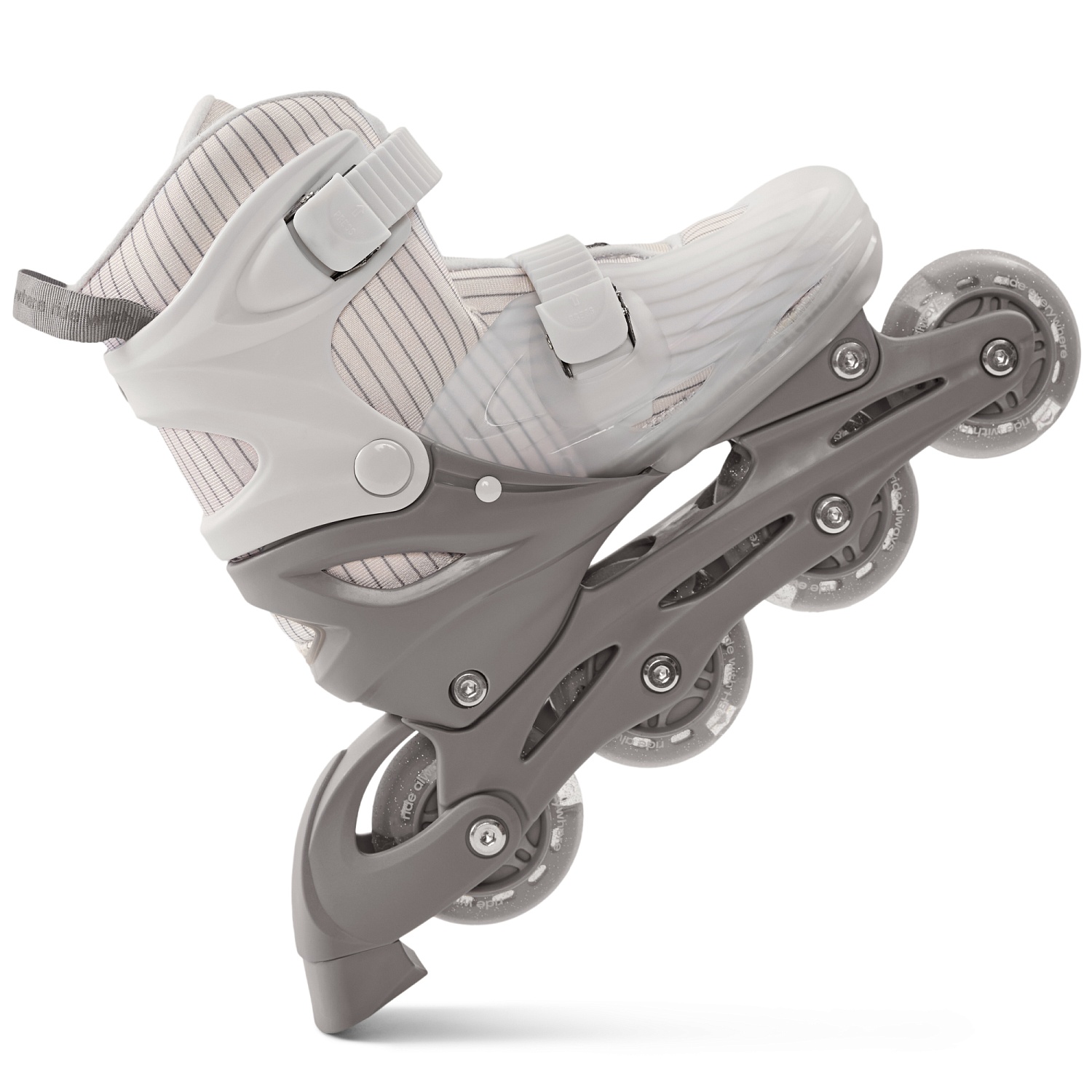 Happy Baby Ролики-коньки 3в1 детские SKROLLS, milky, size S